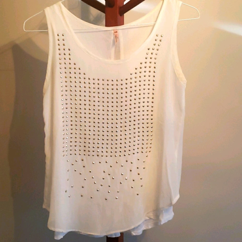 White beaded top